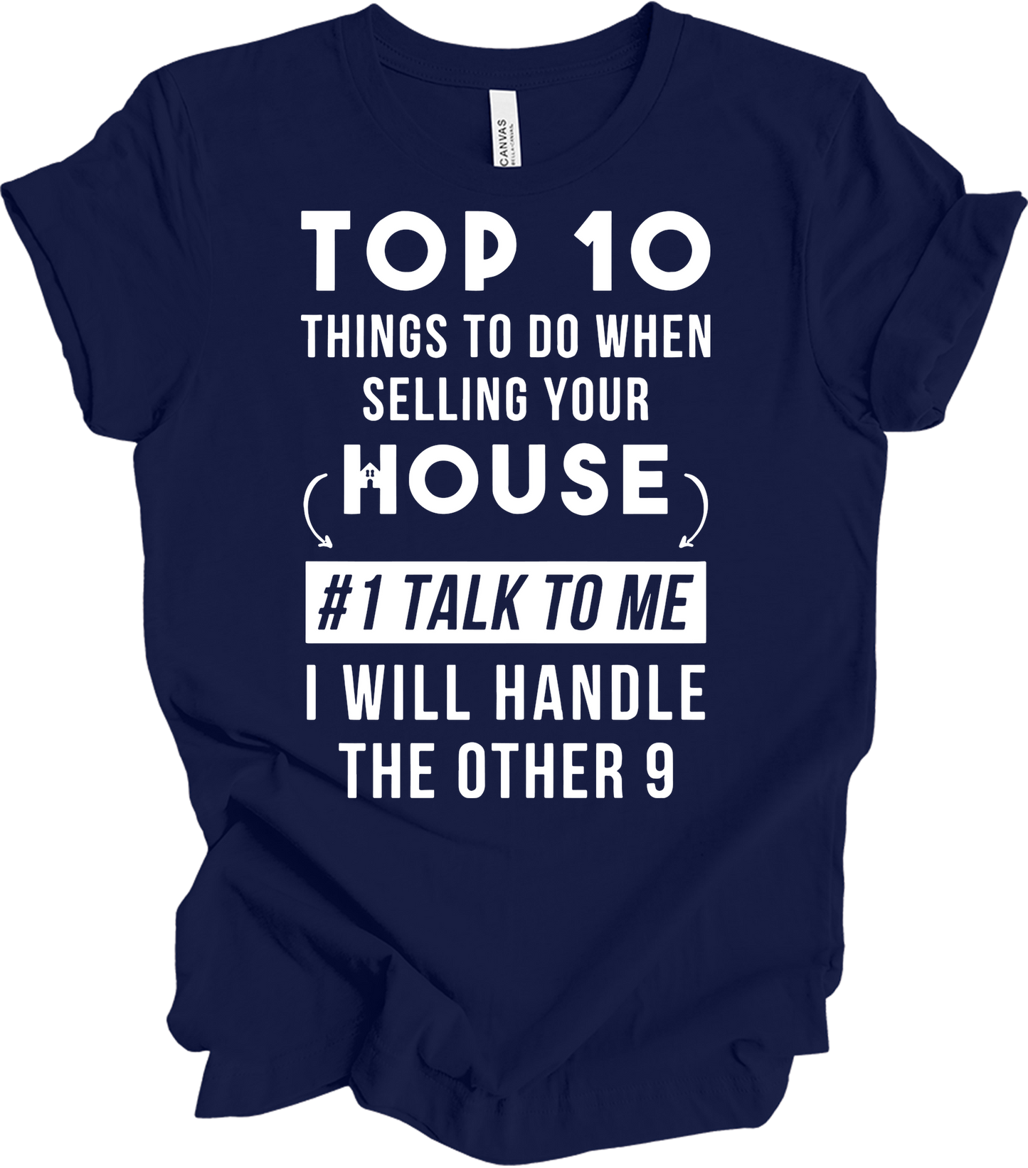 Real Estate Agent : Talk to Me T-Shirt in Navy