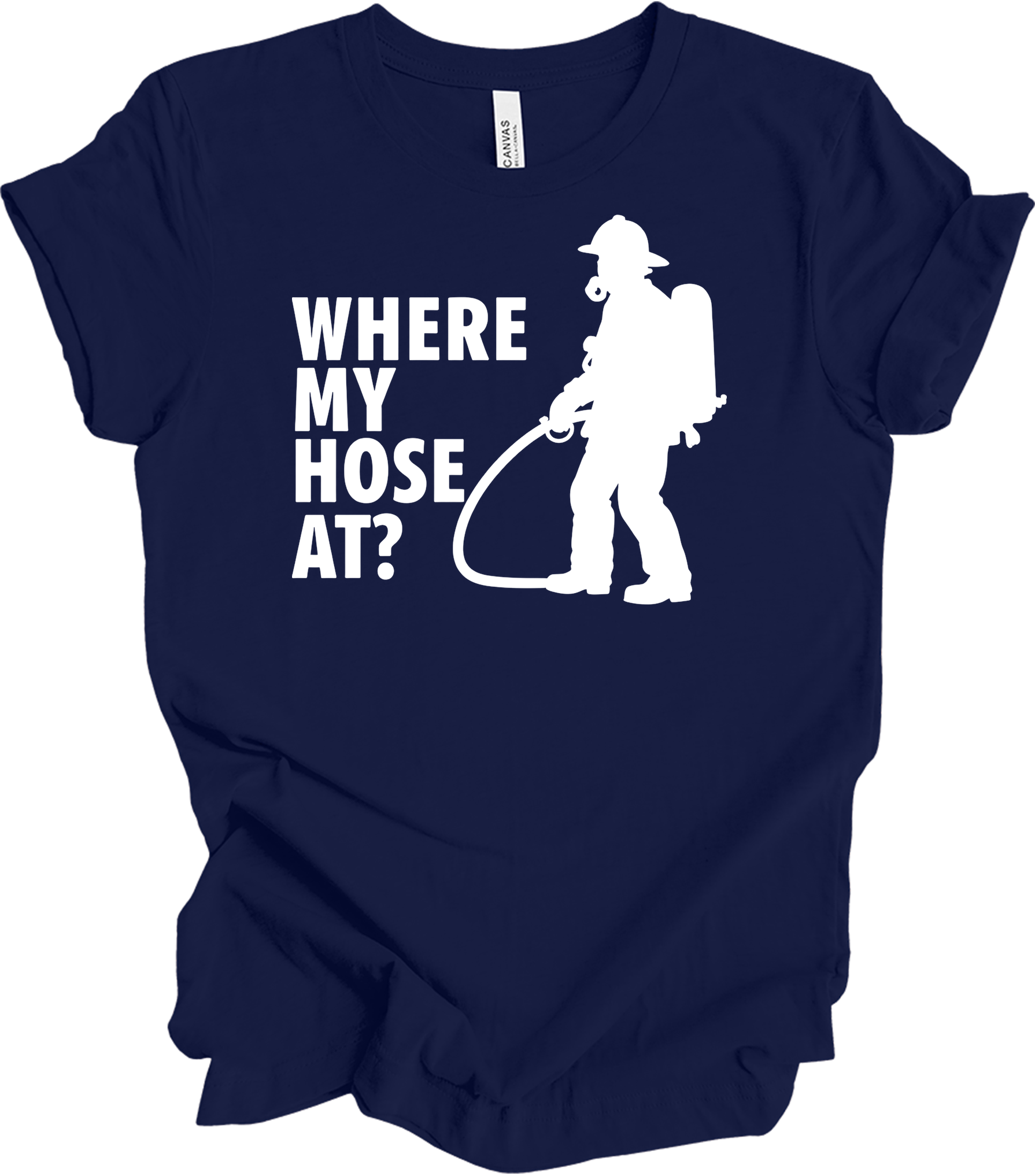 Where My Hose At? Unisex T-Shirt in Navy