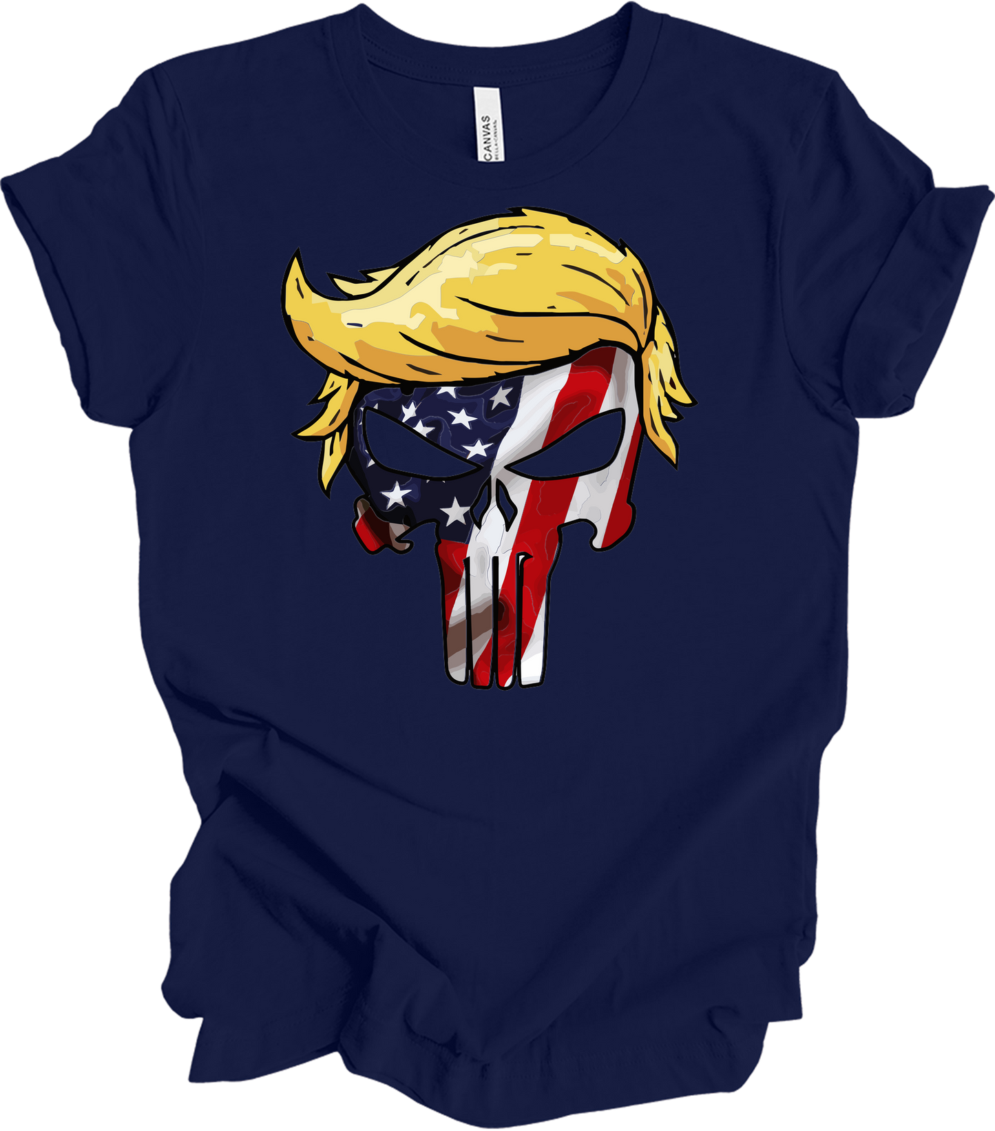 Trump Punisher Flag T-Shirt in Navy