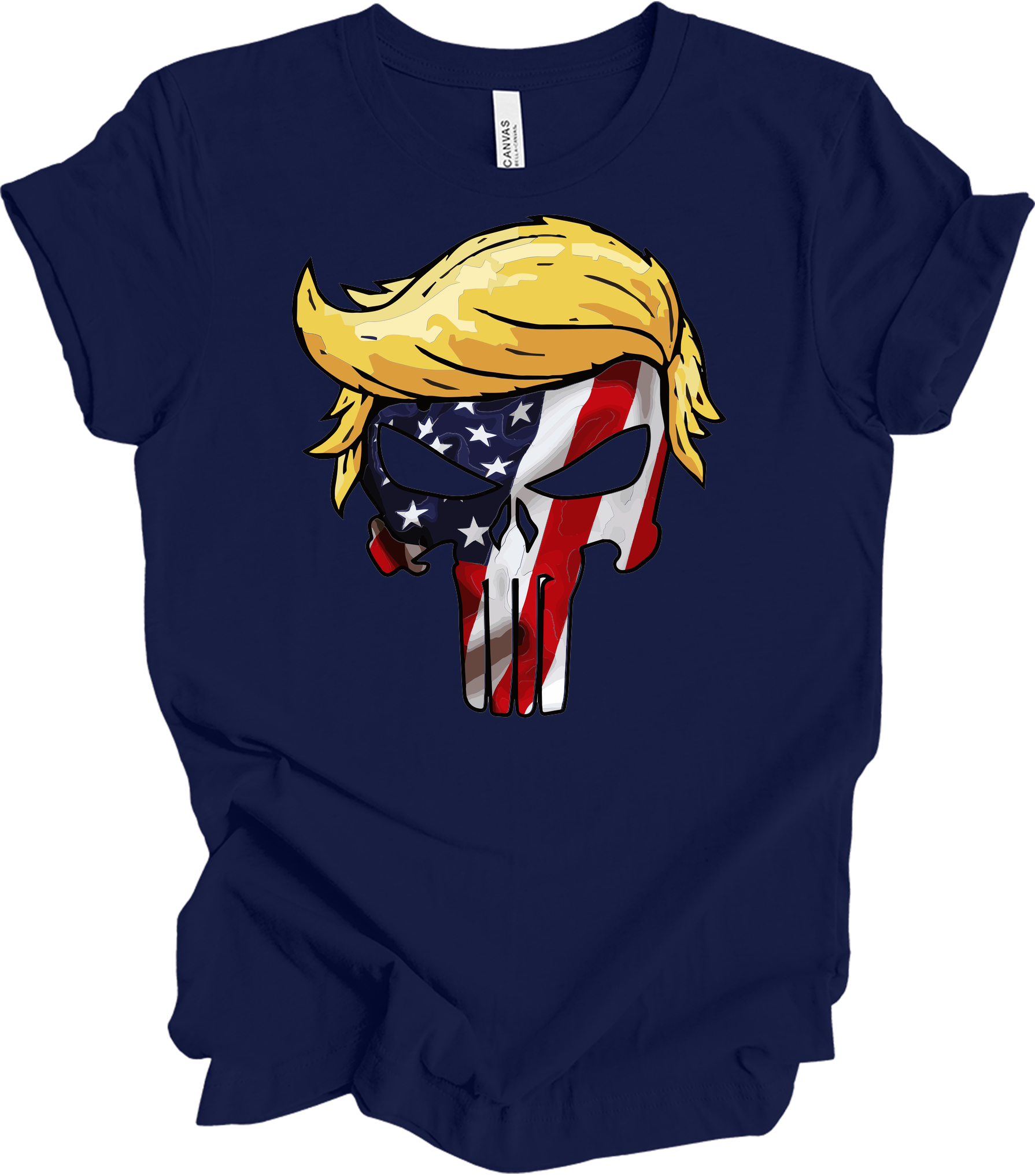 Trump Punisher Flag T-Shirt in Navy