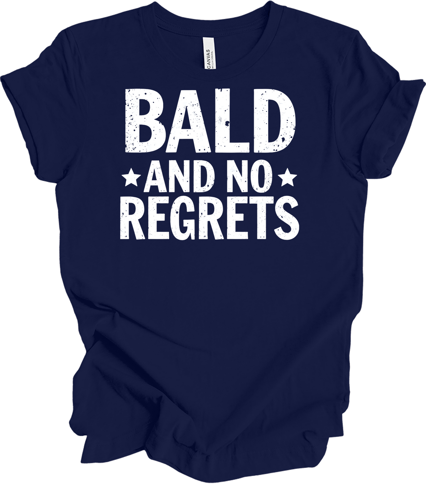 Bald and No Regrets T-Shirt in Navy