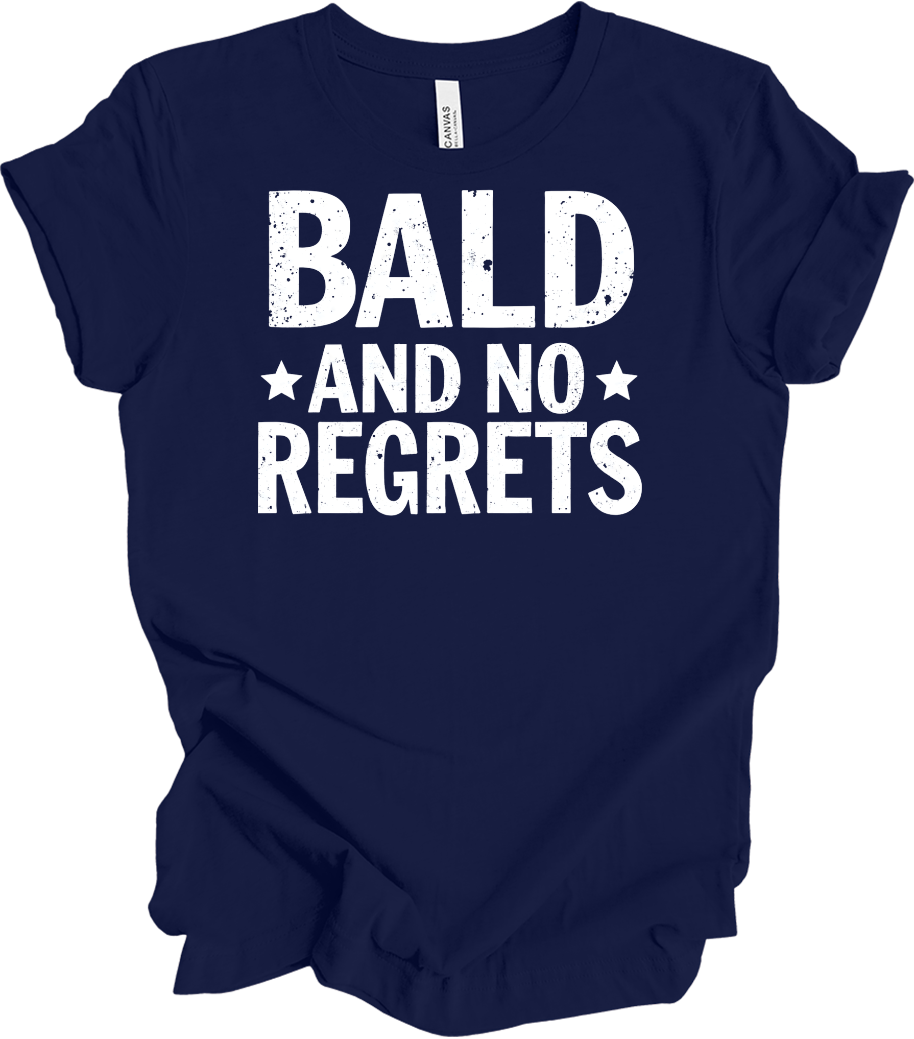 Bald and No Regrets T-Shirt in Navy