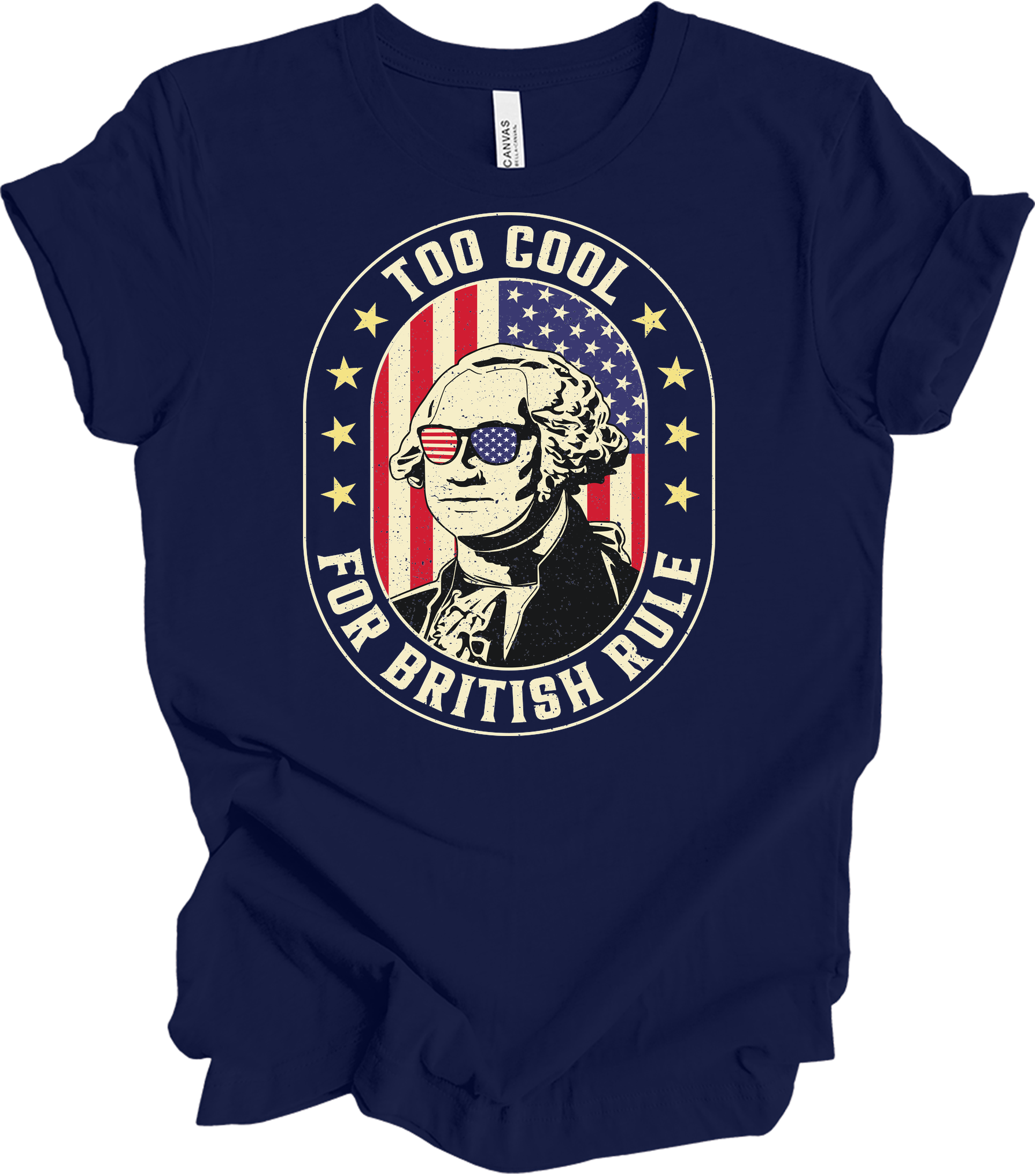 Too Cool for British Rule T-Shirt in Navy