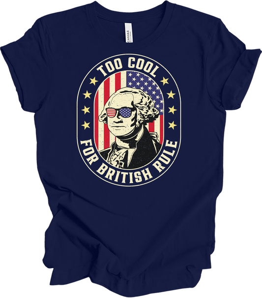 Too Cool for British Rule T-Shirt in Navy