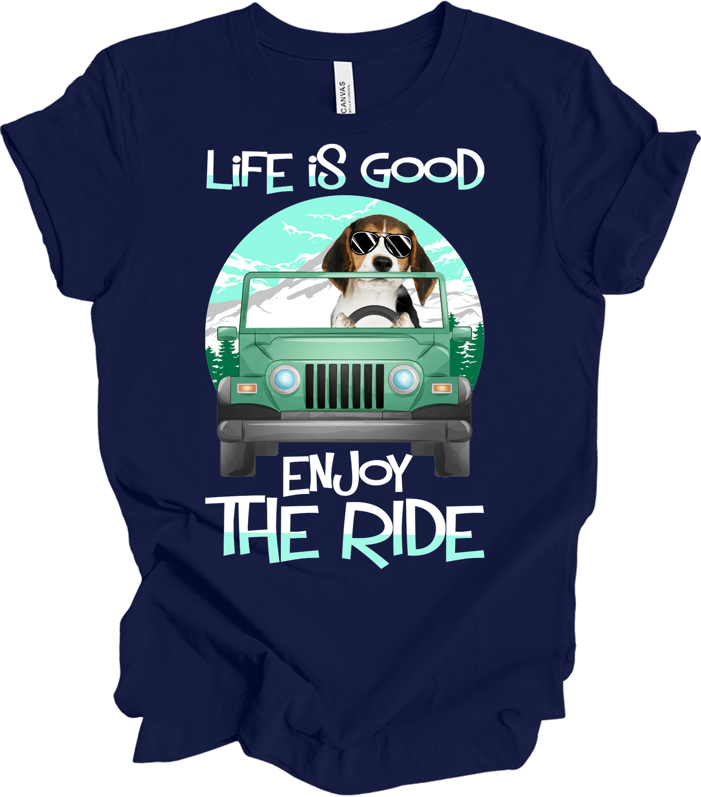 Beagle Life is Good T-Shirt in Navy