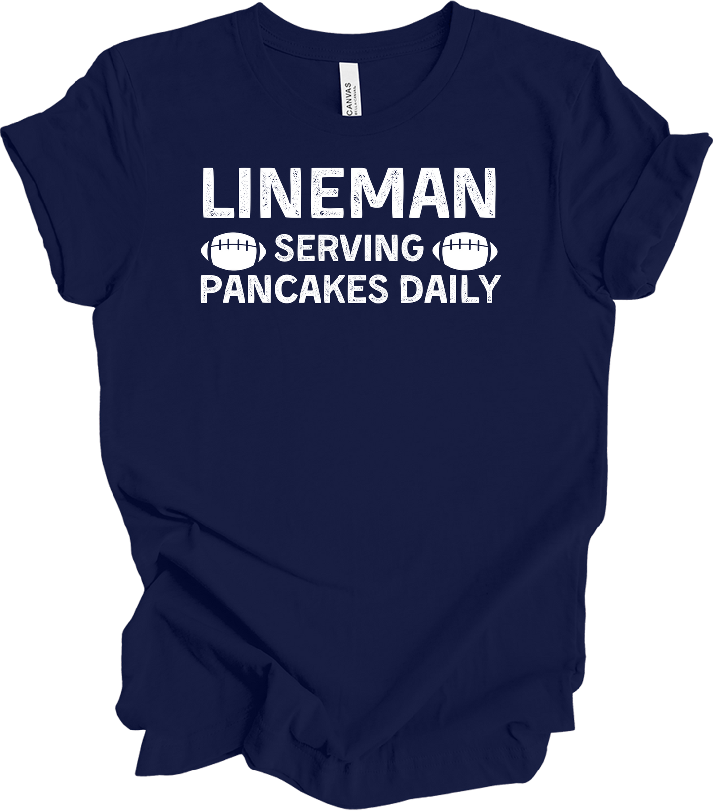 Lineman Pancakes Daily T-Shirt in Navy