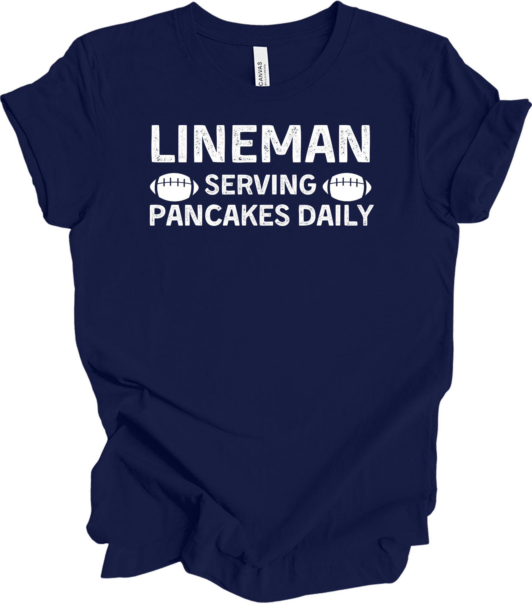 Lineman Pancakes Daily T-Shirt in Navy