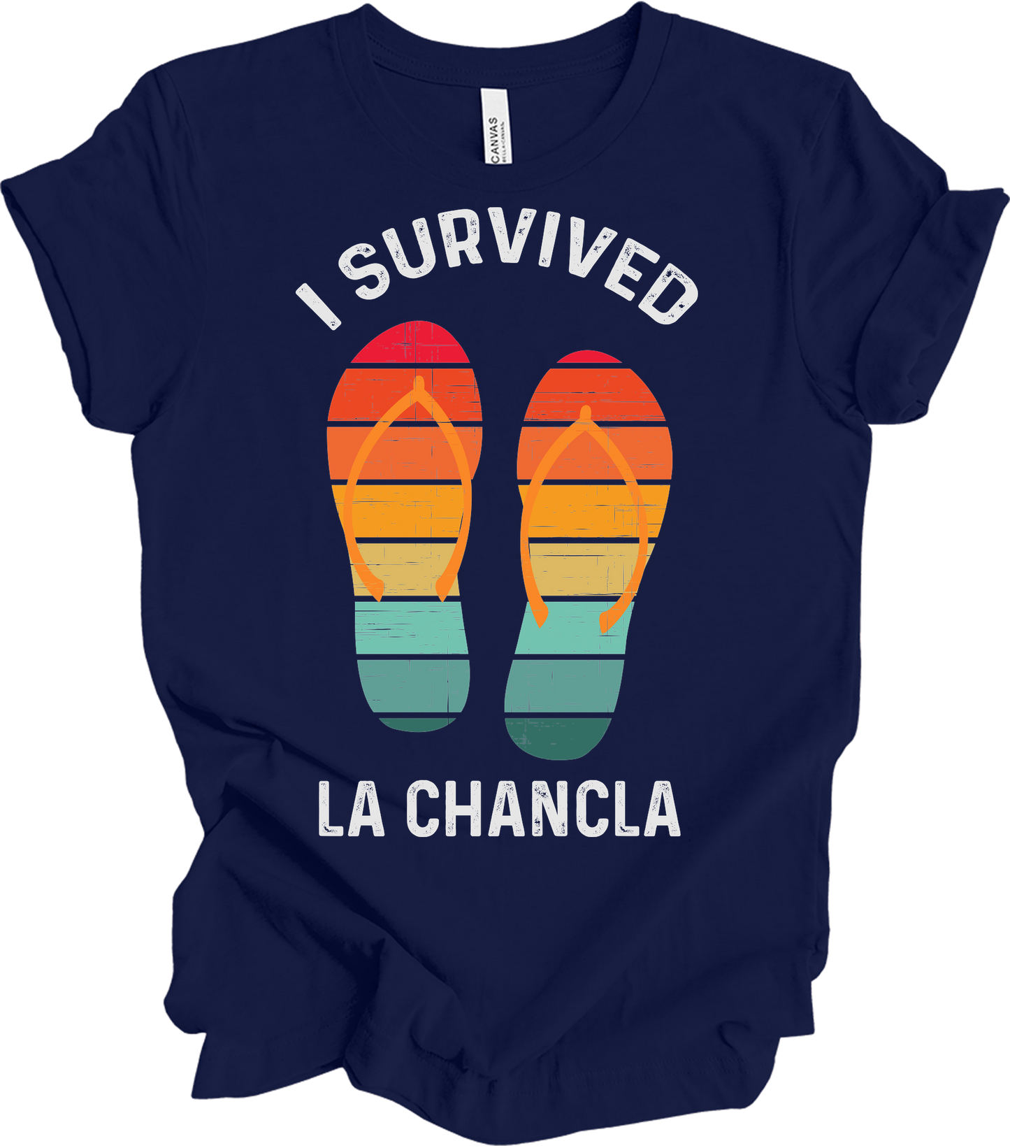 I Survived La Chancla T-Shirt in Navy