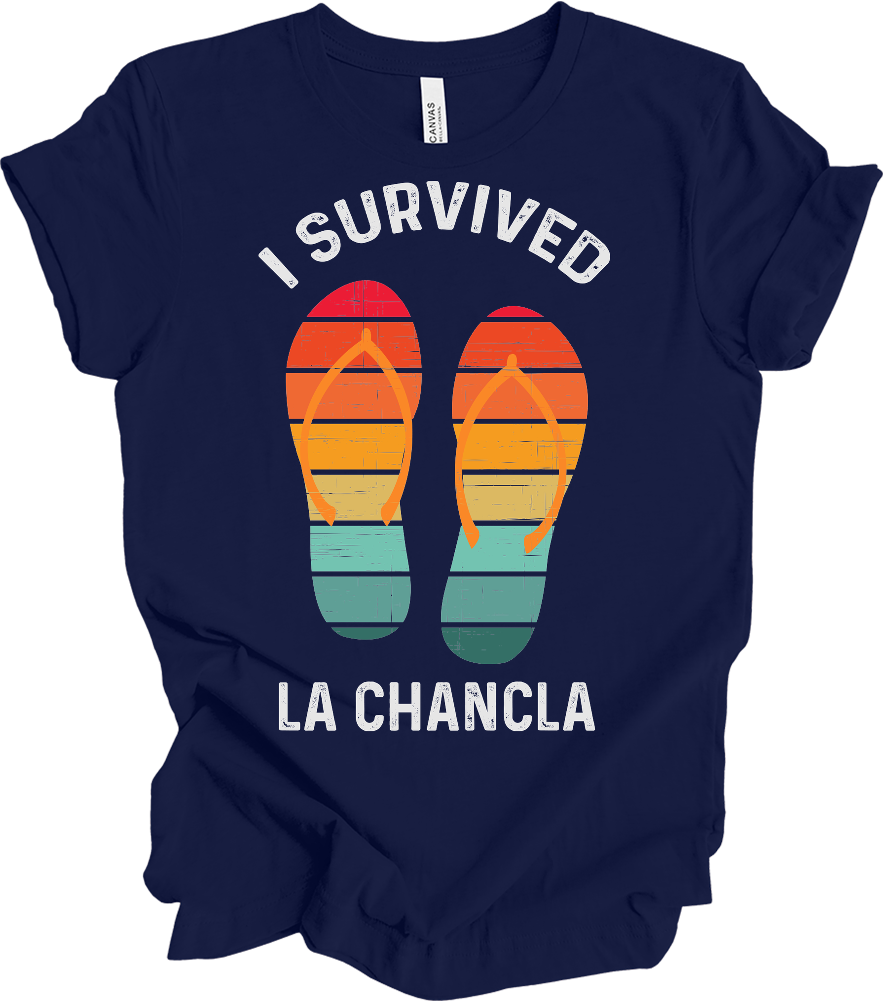 I Survived La Chancla T-Shirt in Navy