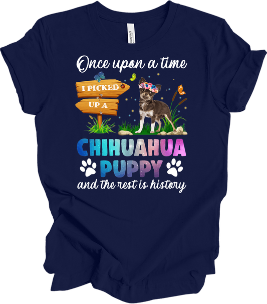 Chihuahua Puppy - Funny Design T-Shirt in Navy