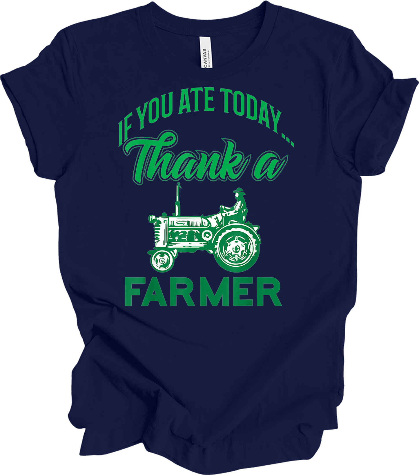 Thank a Farmer T-Shirt in Navy