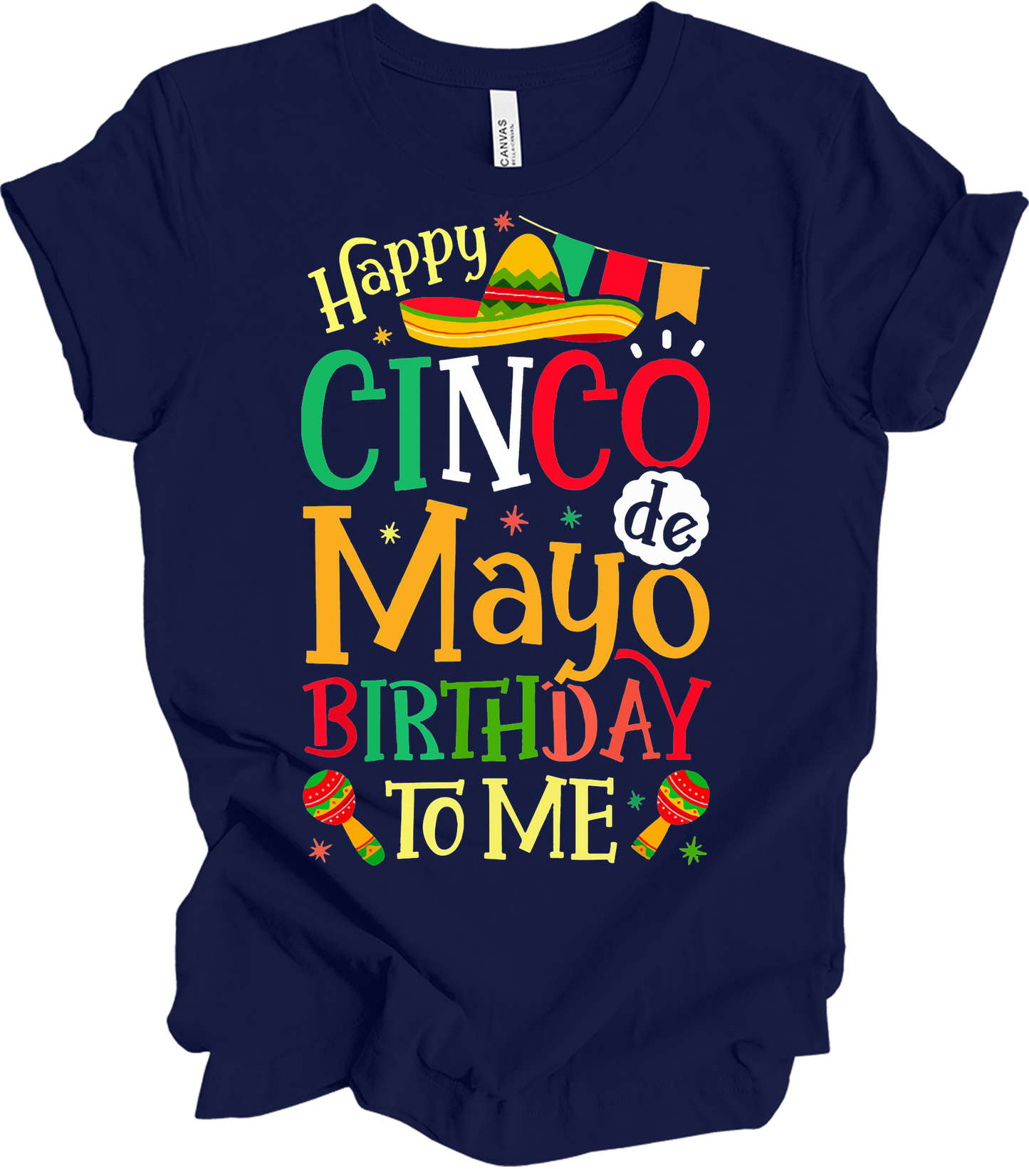 Cinco de Mayo Birthday T-Shirt in Navy