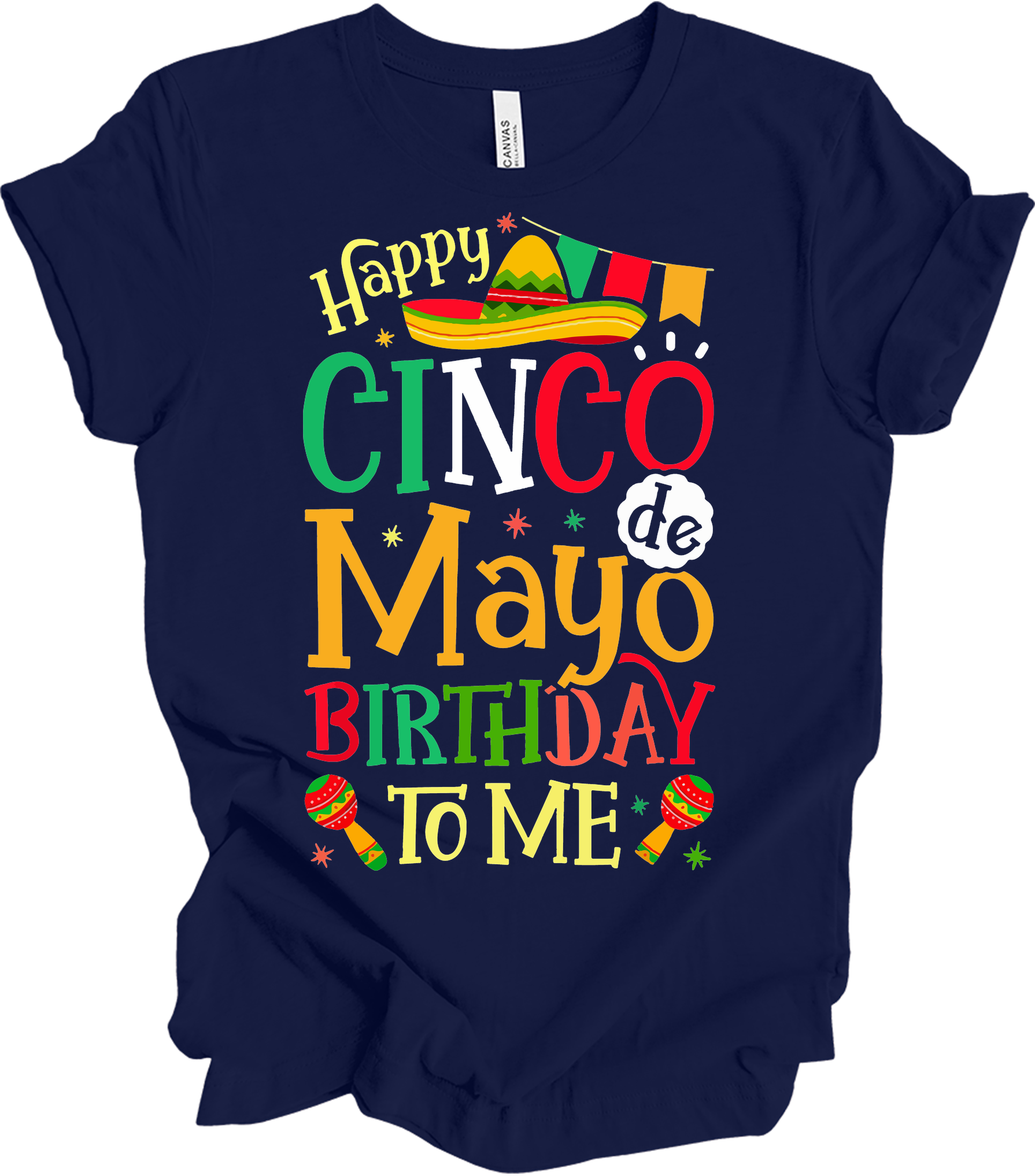 Cinco de Mayo Birthday T-Shirt in Navy