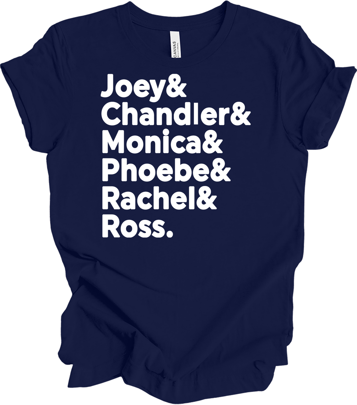 Friends Names List T-Shirt in Navy