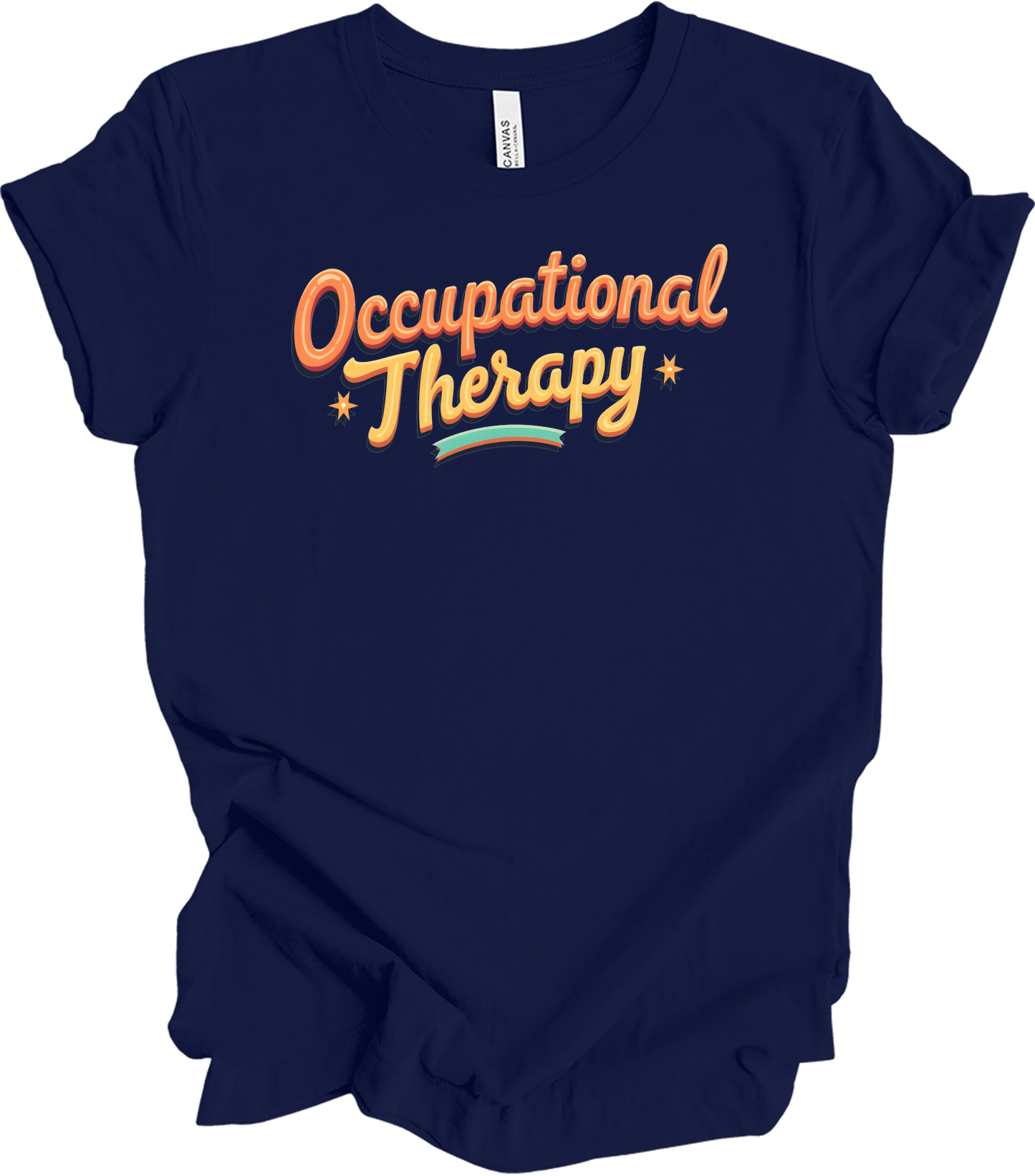 Retro Occupational Therapy T-Shirt in Navy