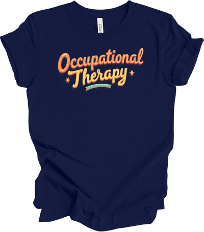 Retro Occupational Therapy T-Shirt in Navy