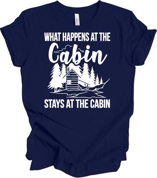 What Happens at the Cabin T-Shirt in Navy