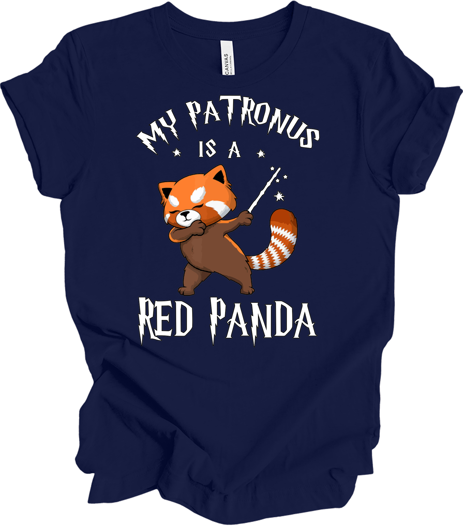 My Patronus Red Panda T-Shirt in Navy