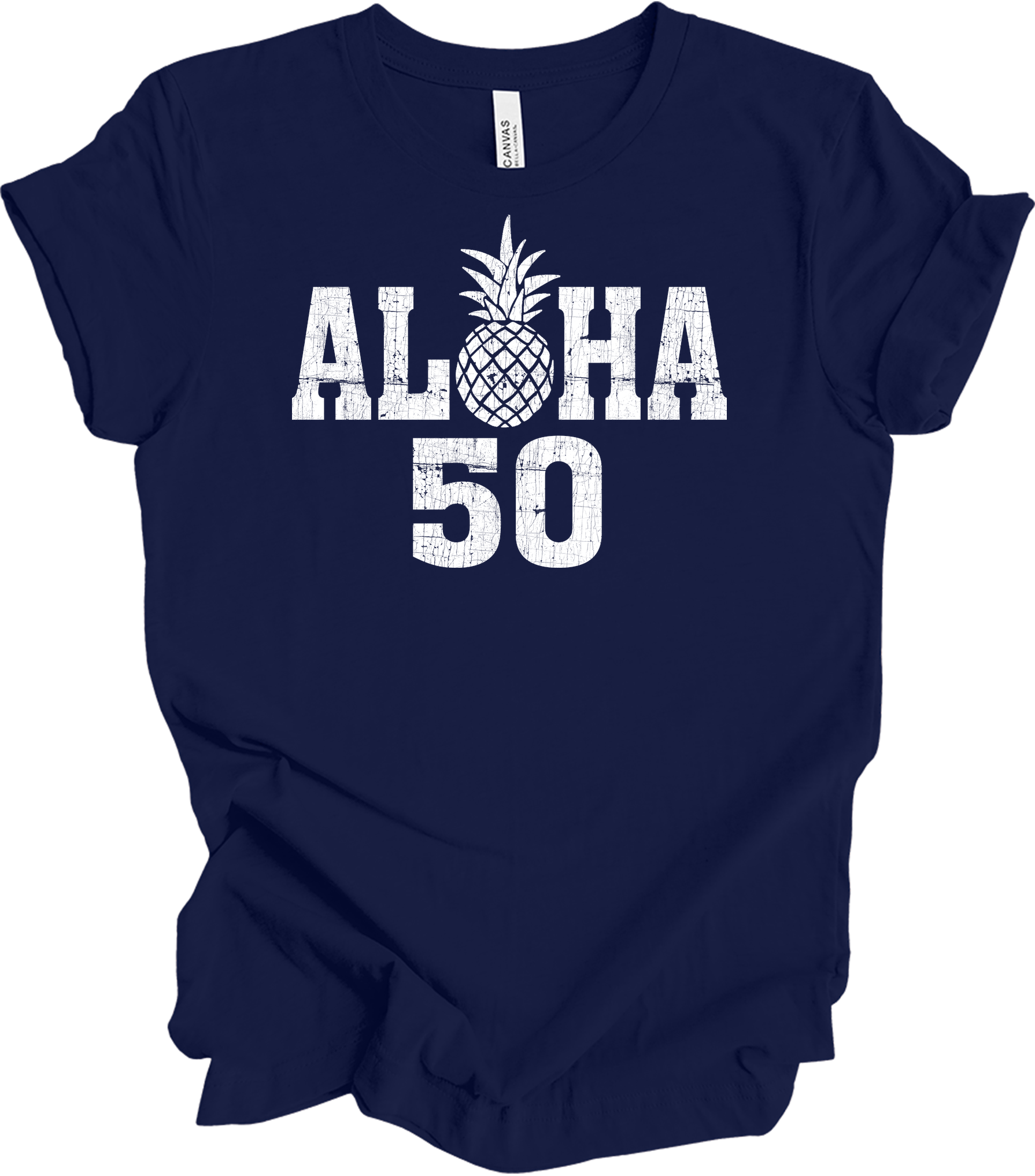 Aloha 50 Pineapple T-Shirt in Navy