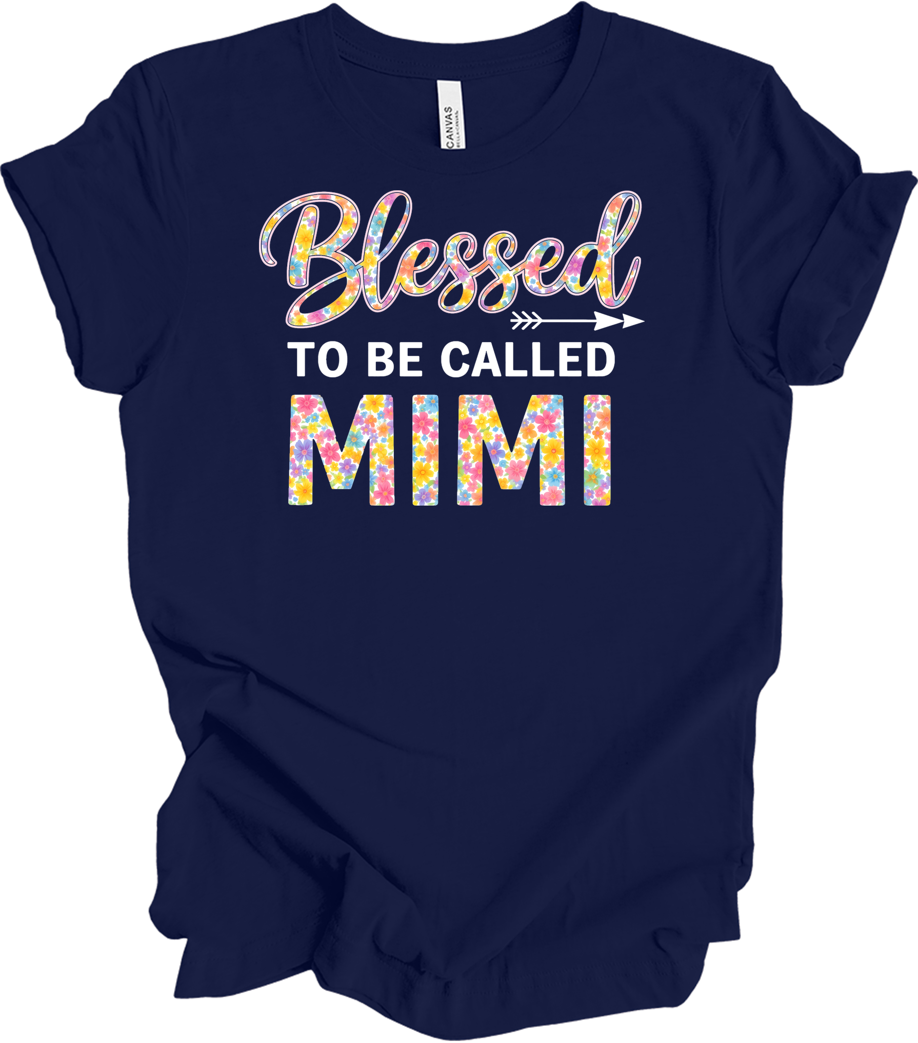 Blessed Mimi Floral T-Shirt in Navy