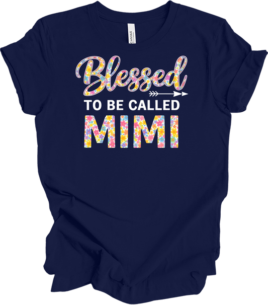 Blessed Mimi Floral T-Shirt in Navy