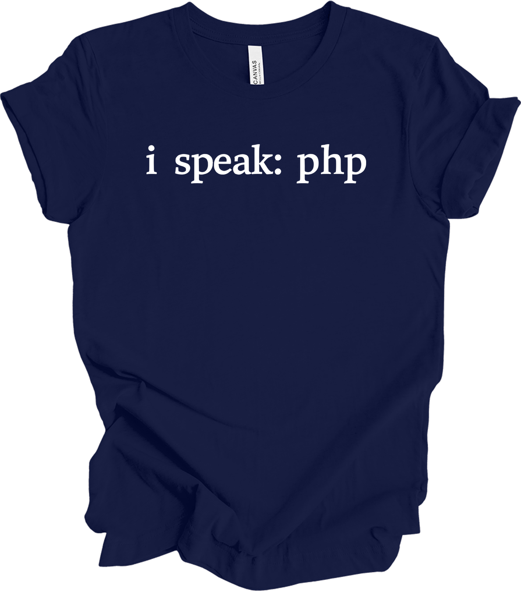 I'm Speaking: PHP Developer T-Shirt in Navy