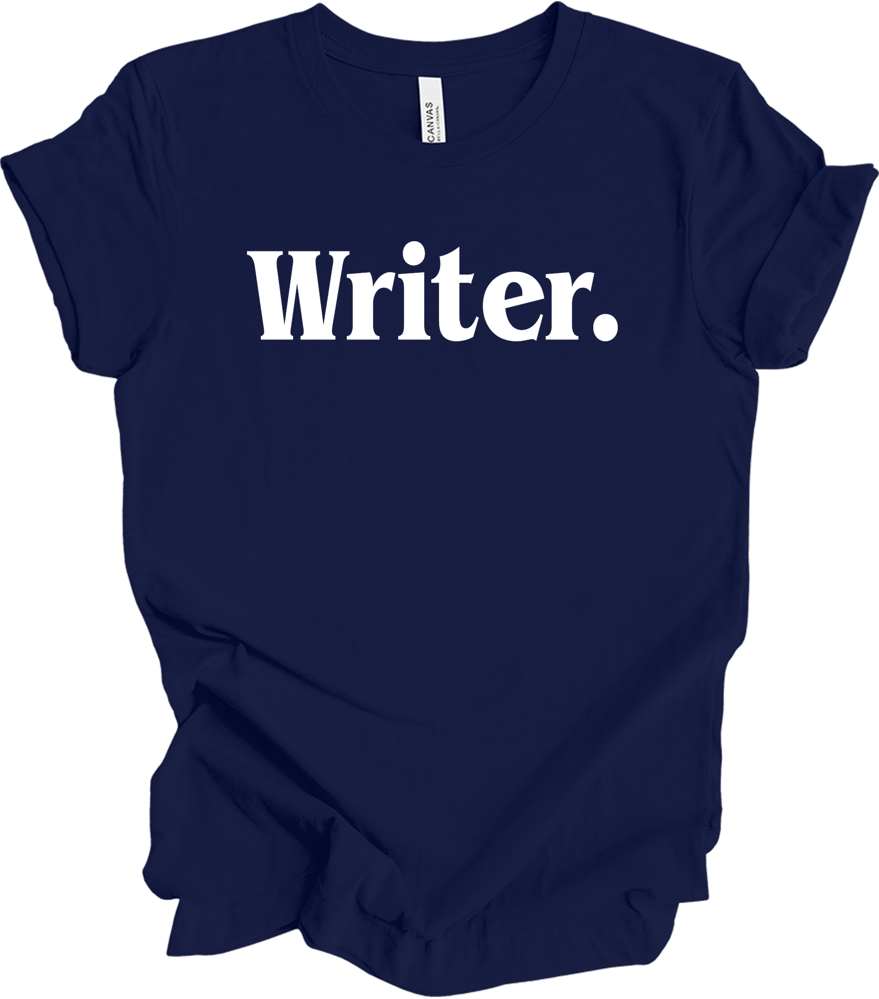 Writer Funny Writing Book Author Novelist Gift T-Shirt in Navy
