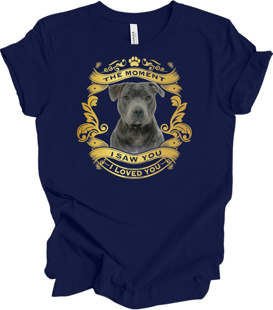 Pitbull Dog Lover T-Shirt in Navy
