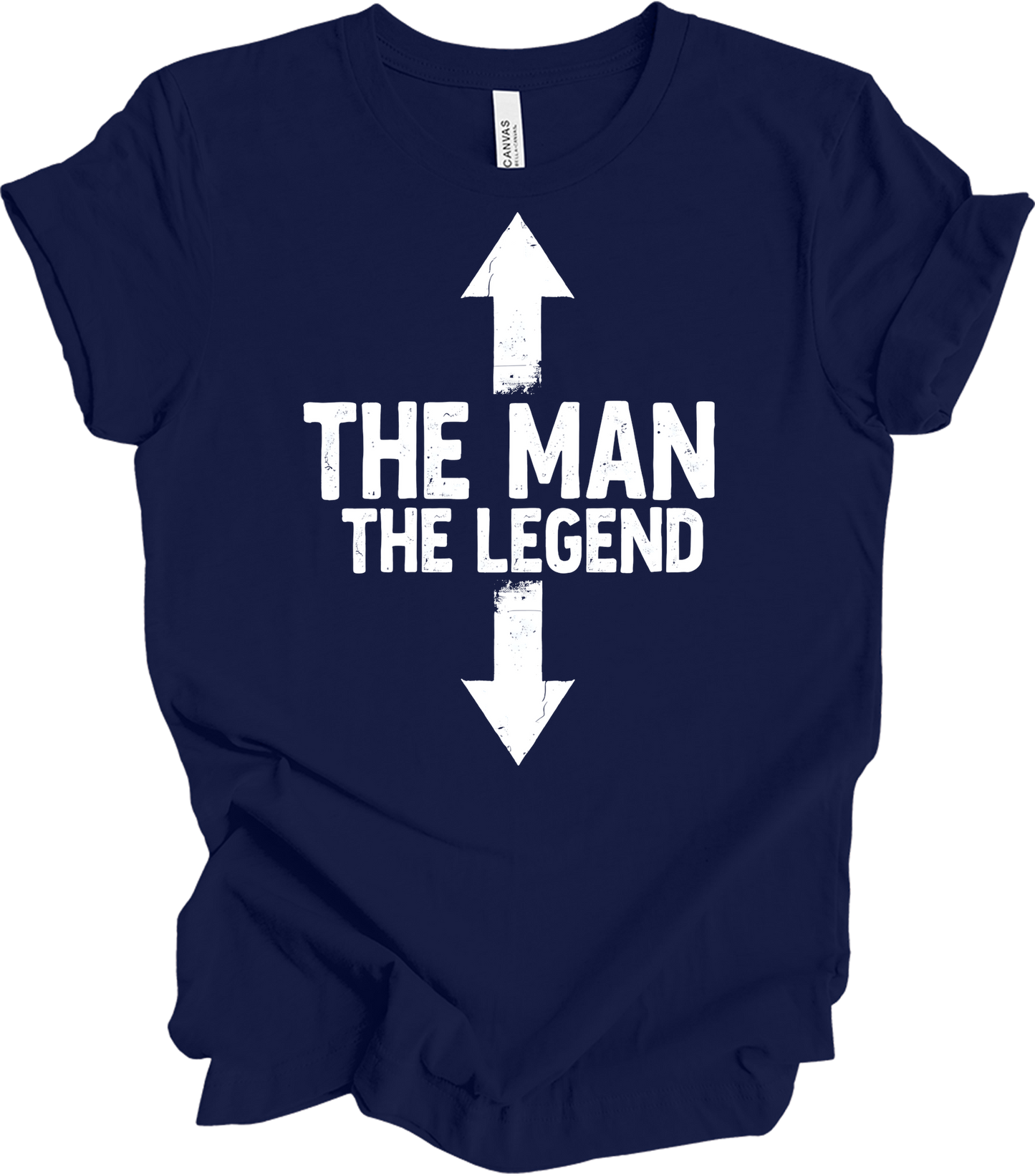 'The Man The Legend' Funny Men's T-Shirt in Navy