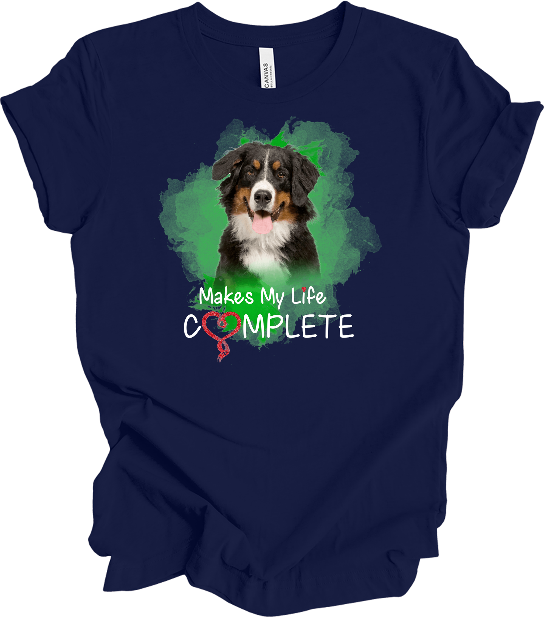 Bernese Mountain Dog Complete T-Shirt in Navy