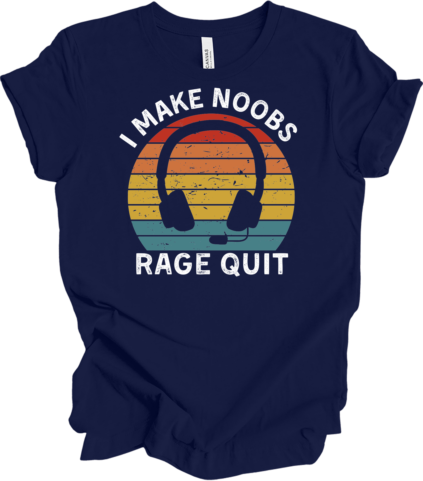 I Make Noobs Rage Quit T-Shirt in Navy