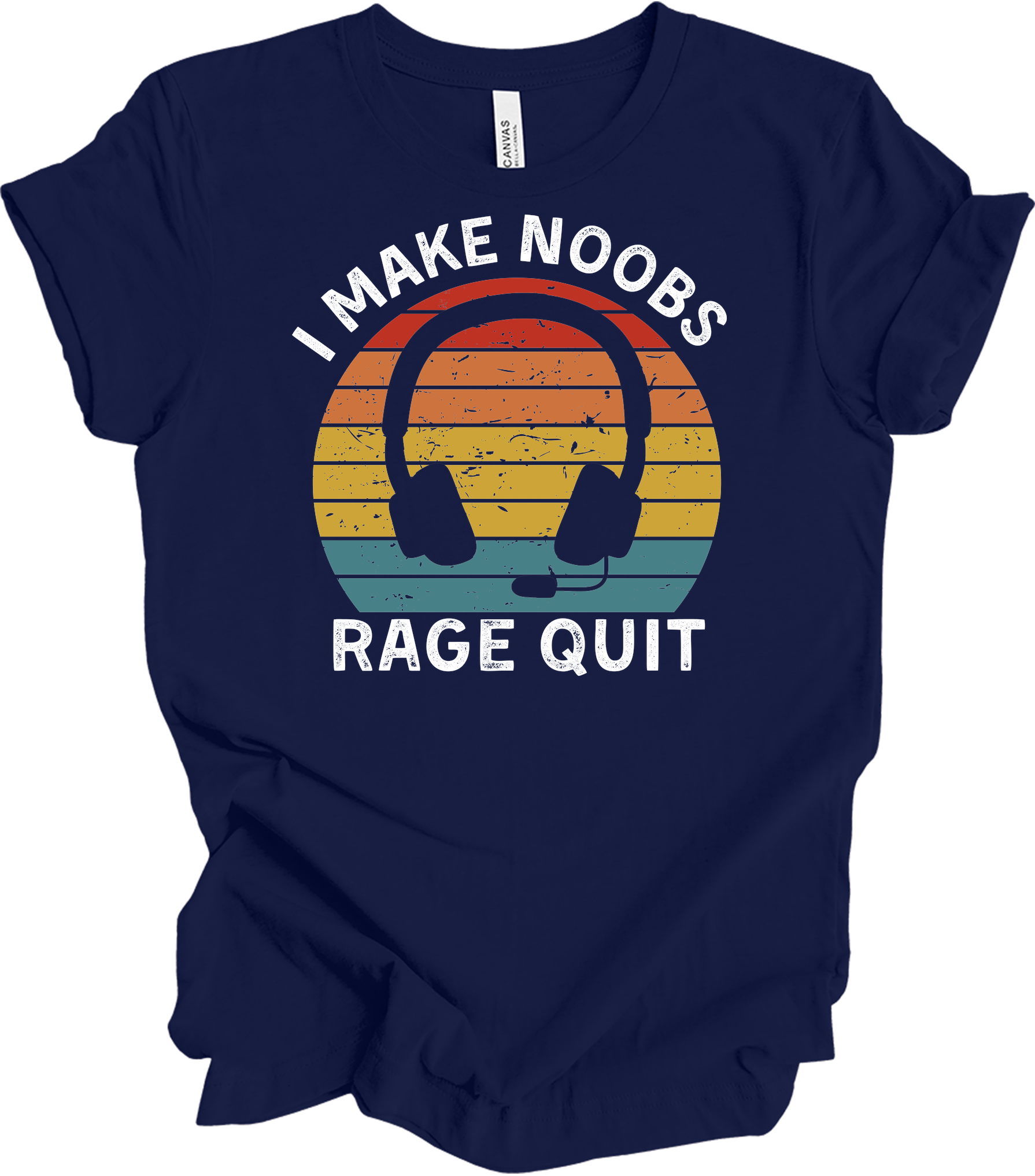 I Make Noobs Rage Quit T-Shirt in Navy