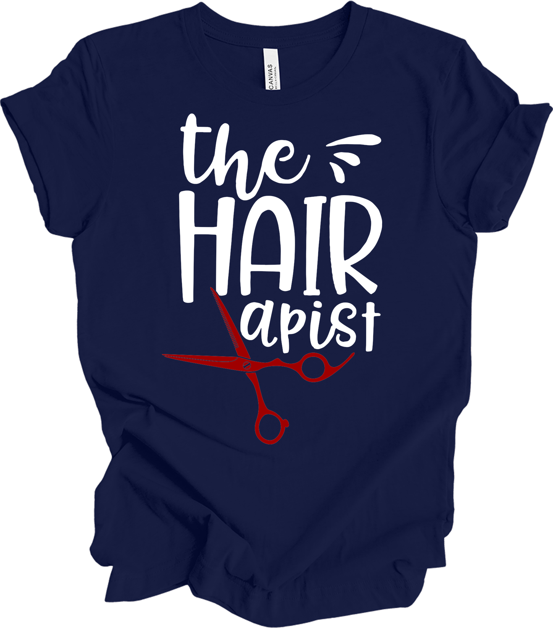 The Hairapist - Funny Unisex T-Shirt in Navy