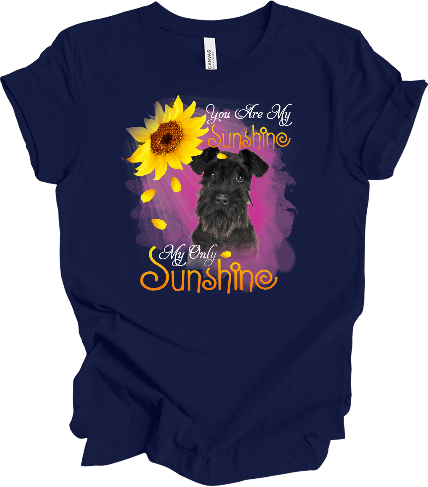Schnauzer Sunshine - Unisex T-Shirt in Navy