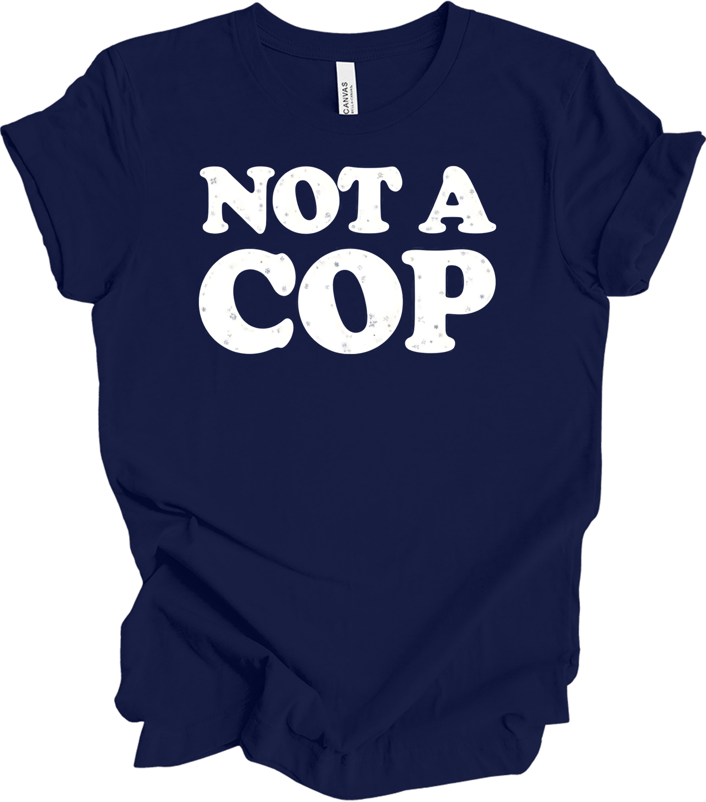 Funny 'Not A Cop' - Upstate NY Noco T-Shirt in Navy