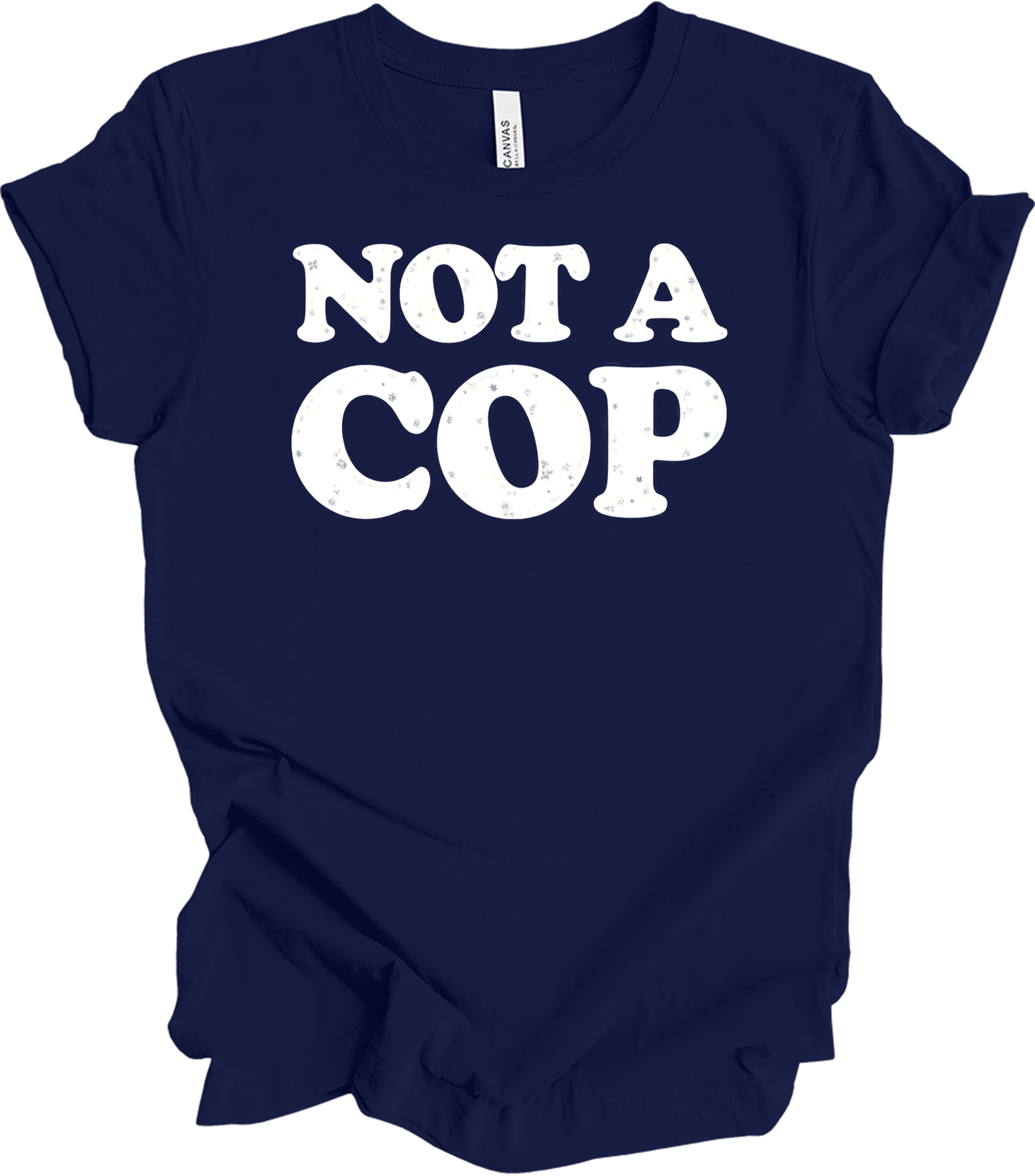 Funny 'Not A Cop' - Upstate NY Noco T-Shirt in Navy