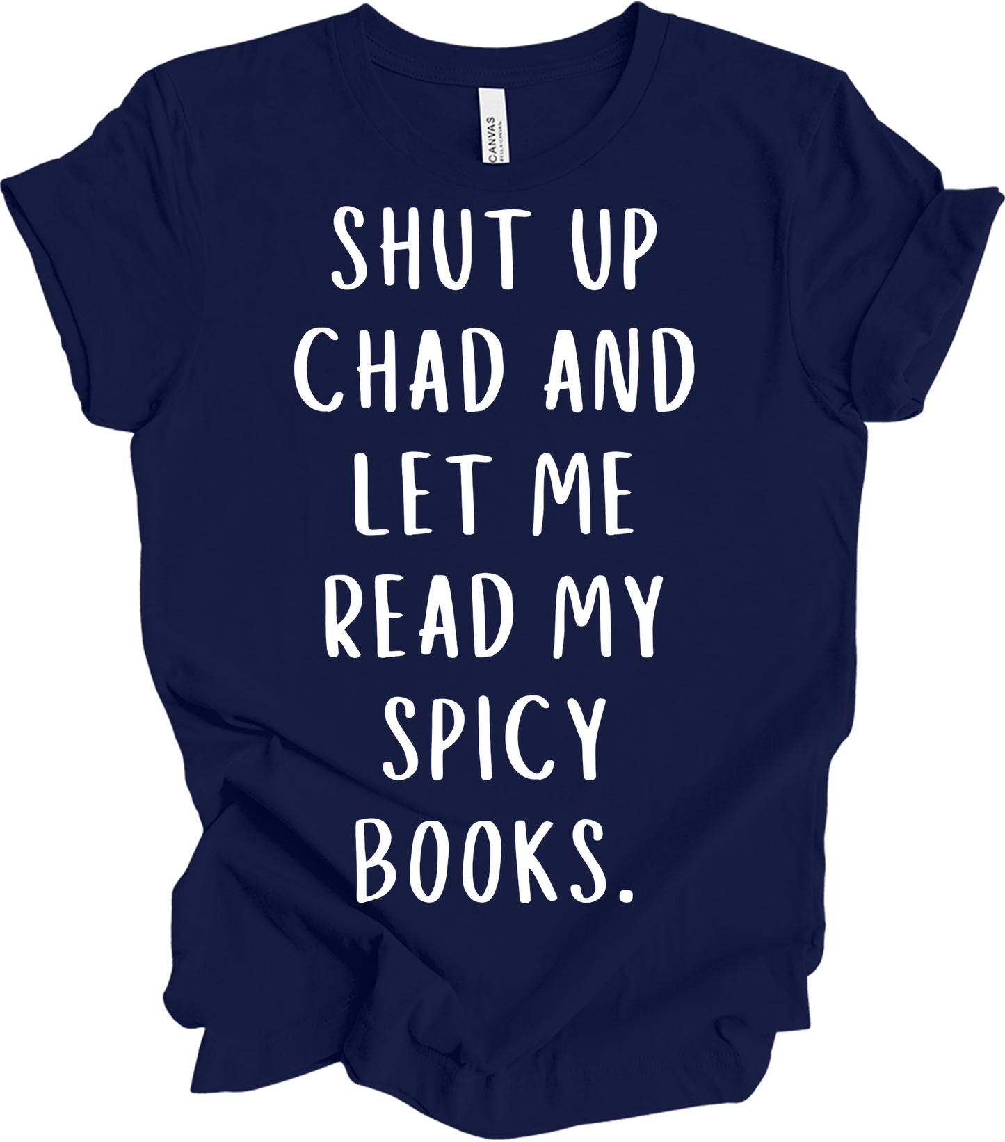 Spicy Books Reading T-Shirt in Navy