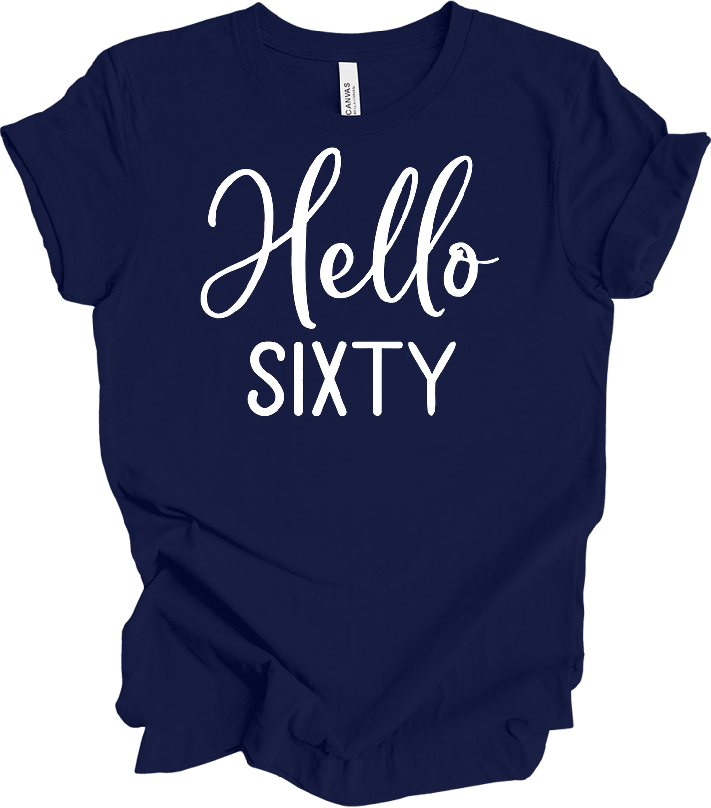 Hello Sixty | 60th Birthday T-Shirt in Navy
