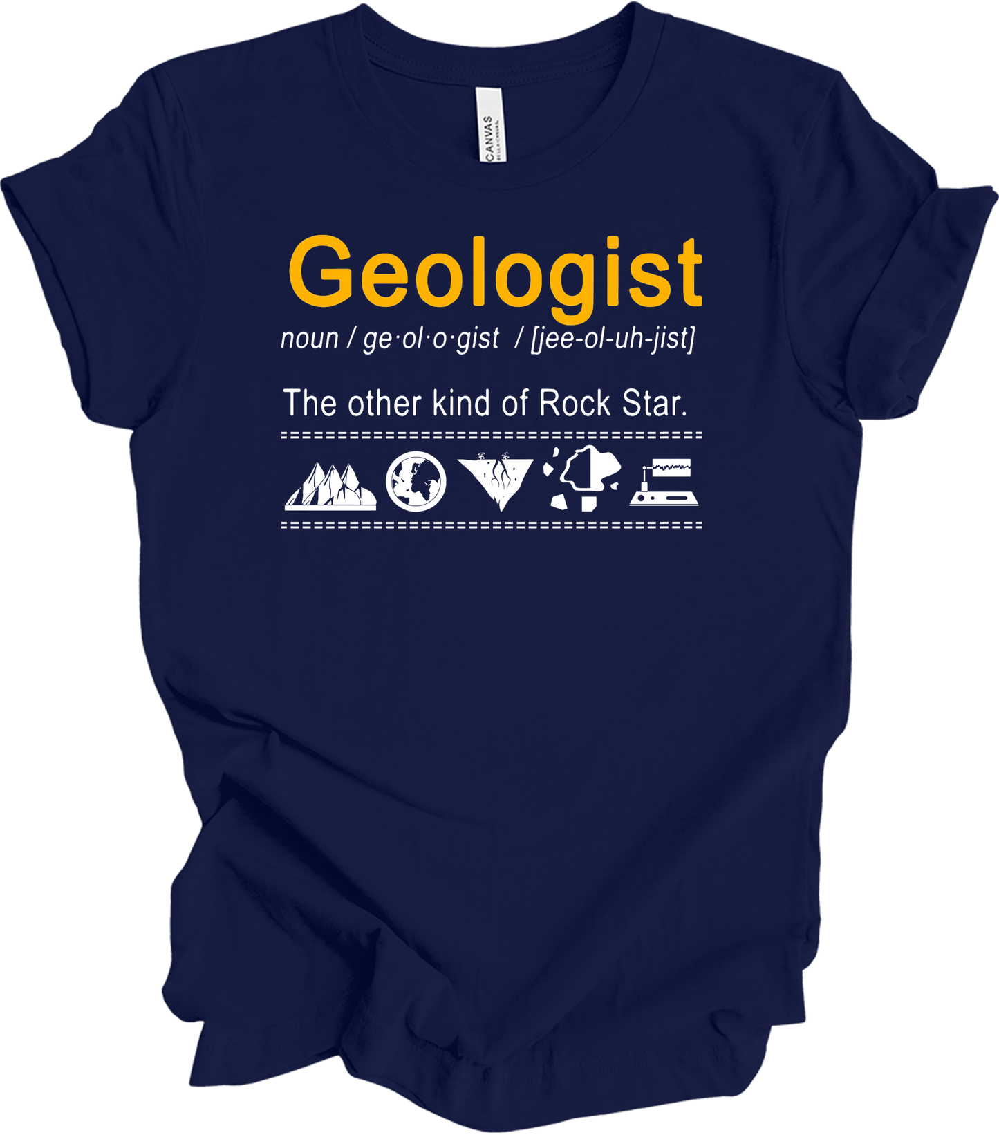 Geologist - Rock Star Humor T-Shirt in Navy