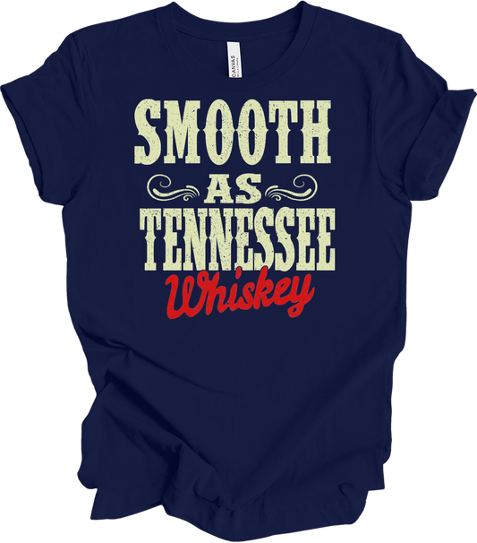 Smooth As Tennessee Whiskey T-Shirt in Navy