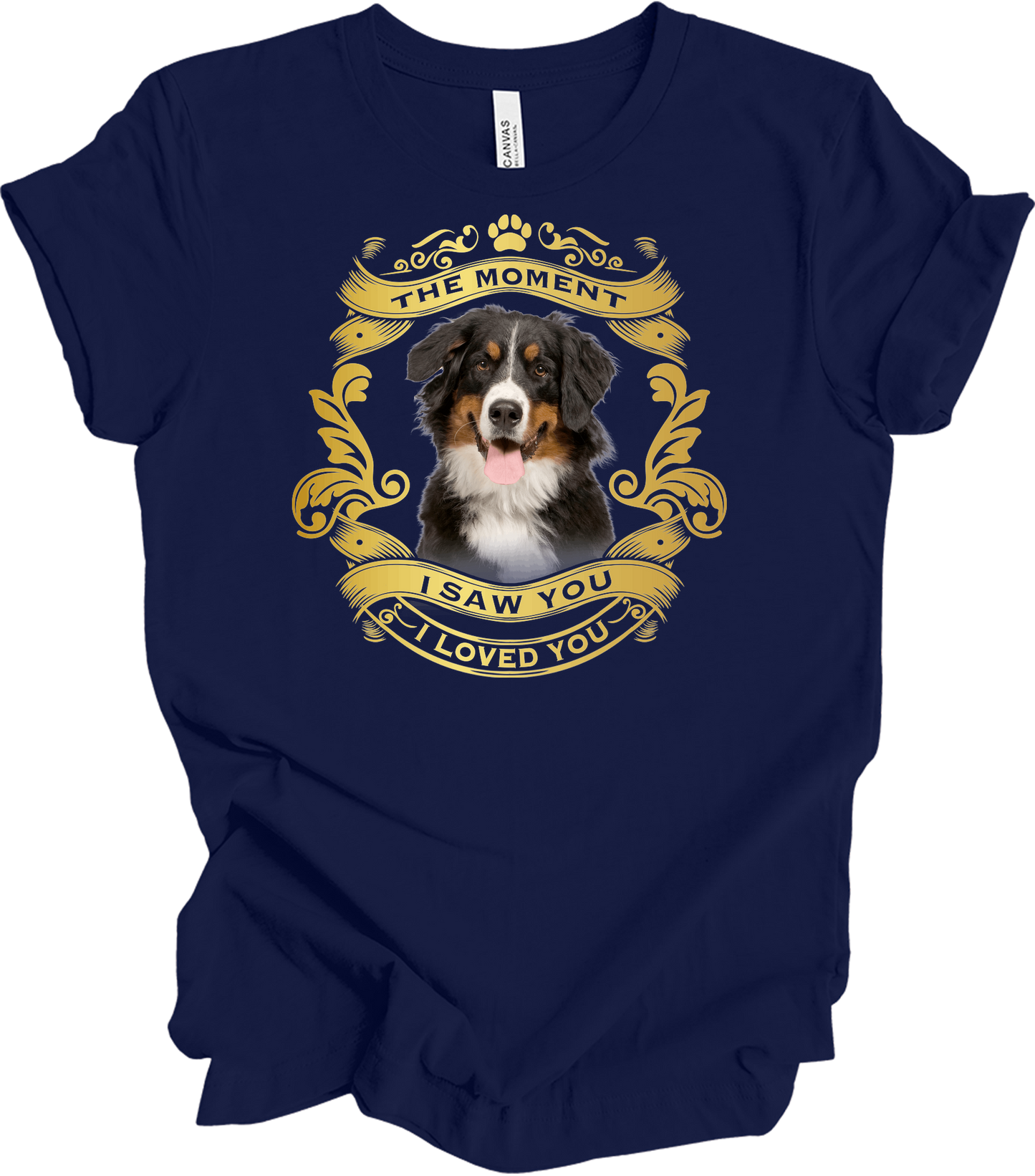 Bernese Mountain Dog Love T-Shirt in Navy