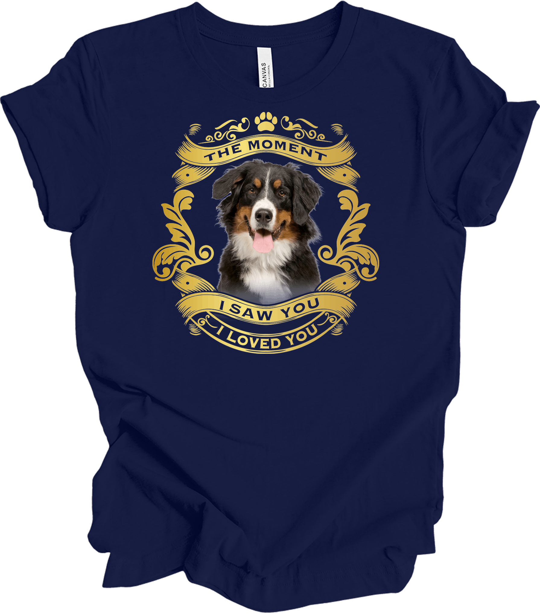 Bernese Mountain Dog Love T-Shirt in Navy