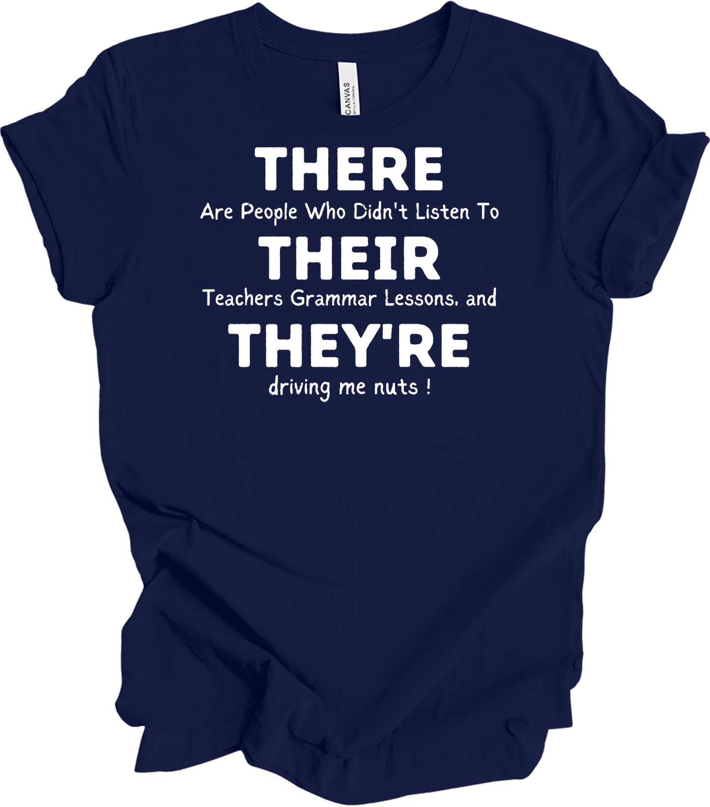 English Teacher Grammar T-Shirt in Navy