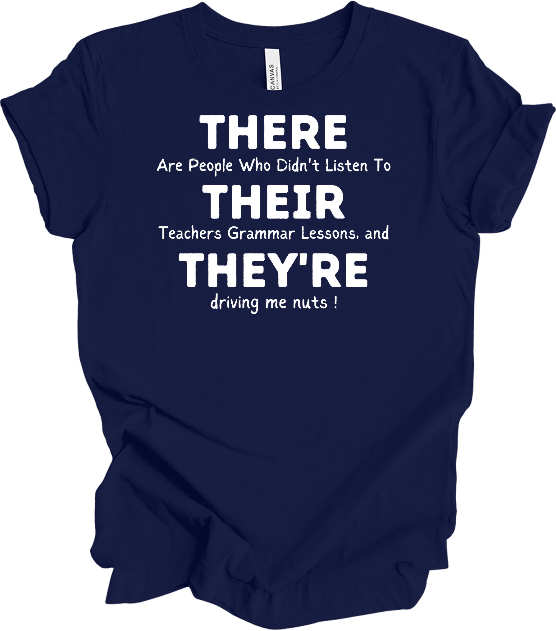 English Teacher Grammar T-Shirt in Navy
