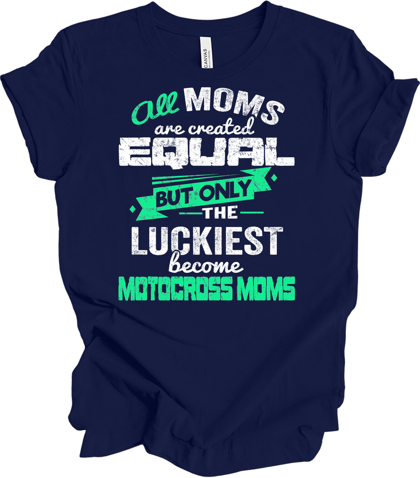 Motocross Mom Luckies T-Shirt in Navy
