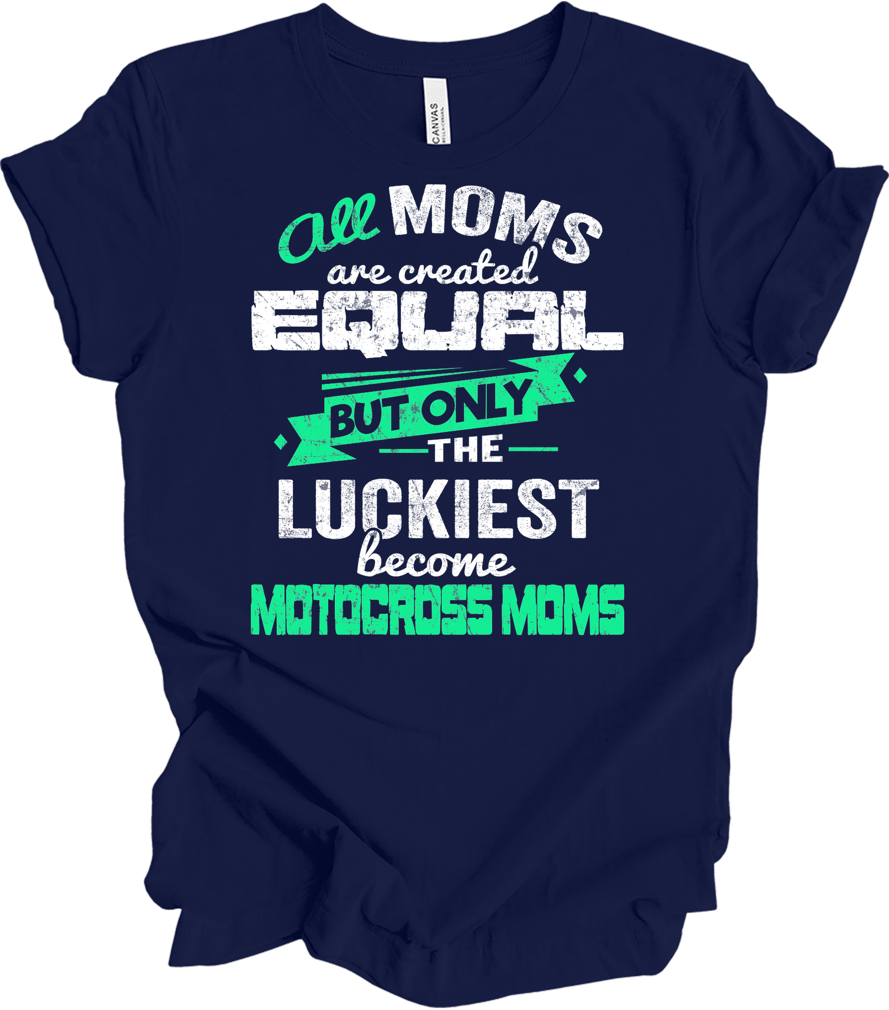 Motocross Mom Luckies T-Shirt in Navy