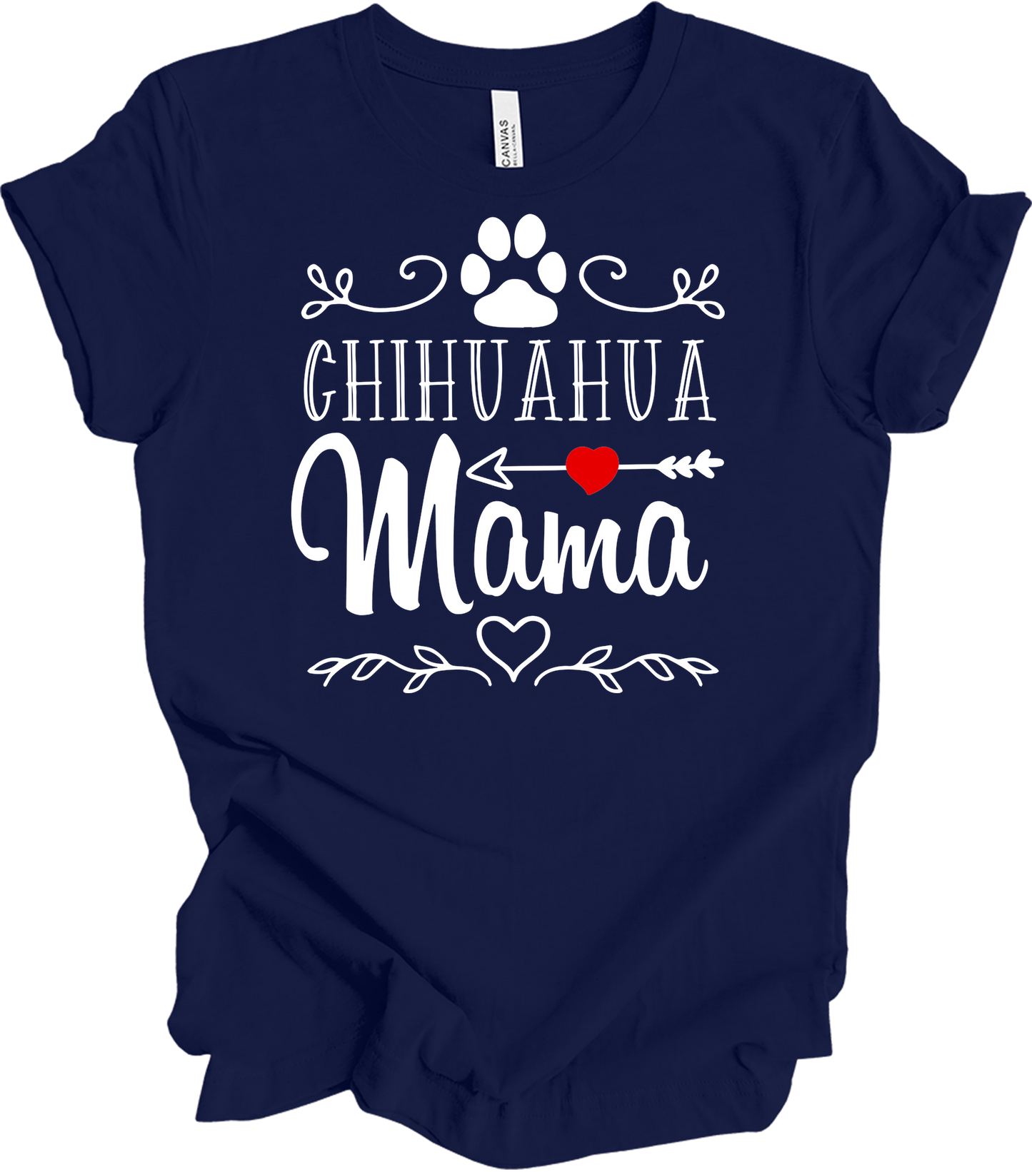 Chihuahua Mama - Dog Lover Gift T-Shirt in Navy