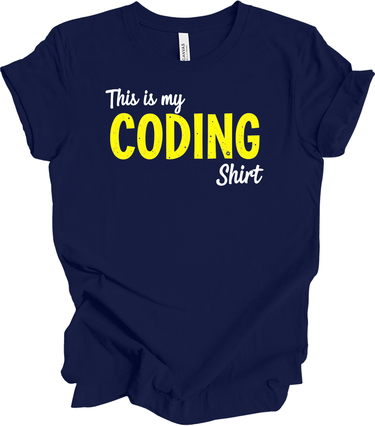 This is My Coding - Funny Coder T-Shirt in Navy