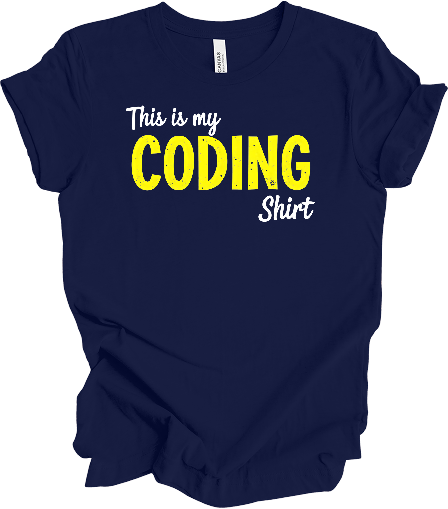 This is My Coding - Funny Coder T-Shirt in Navy