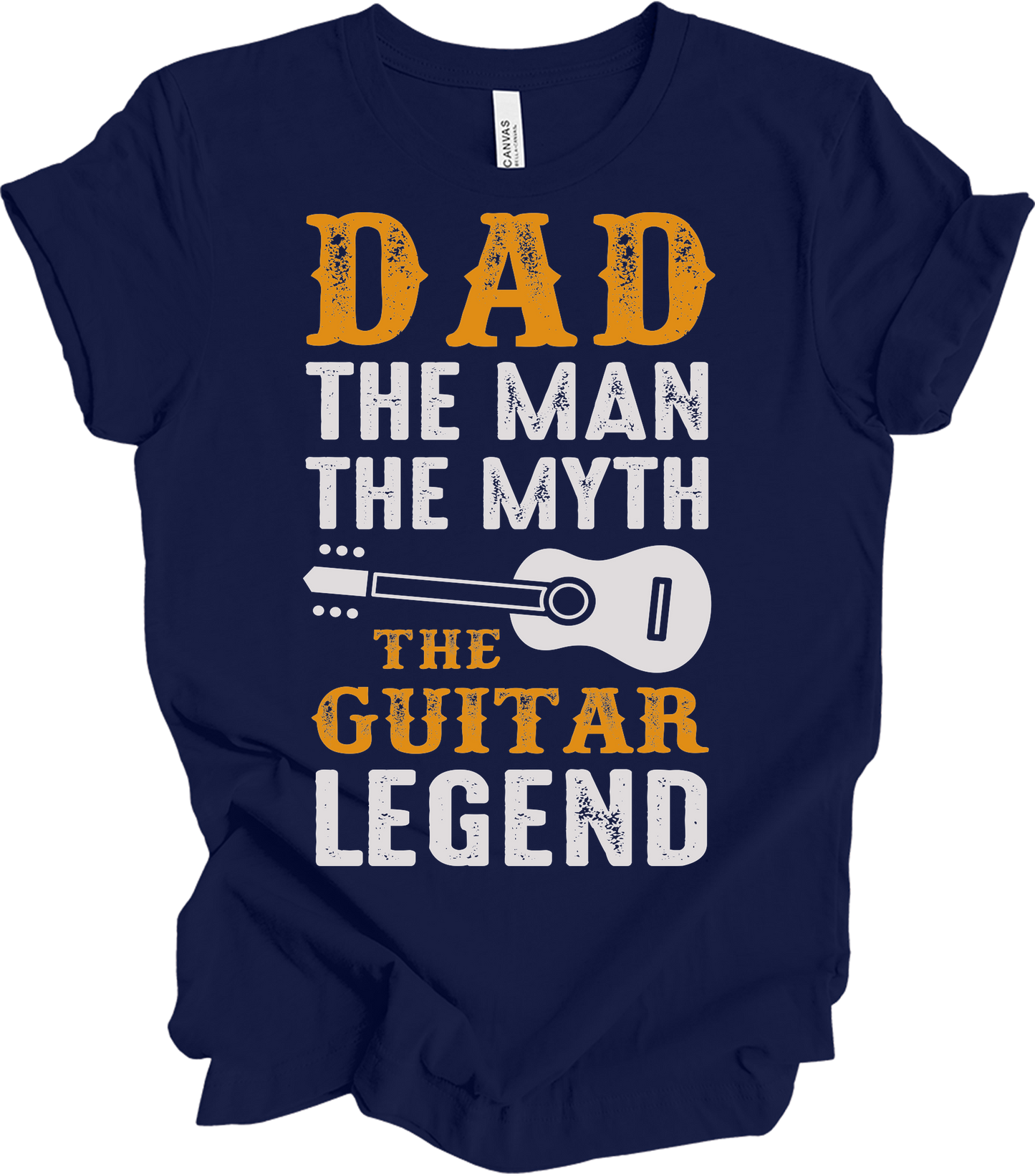 Guitar Dad - The Man The Myth The Guitar Legend T-Shirt in Navy